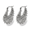 304 Stainless Steel Teardrop Hoop Earrings EJEW-K295-05P-1