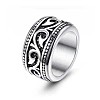 316 Stainless Steel Finger Ring with Enamel for Men PW-WG56139-02-1