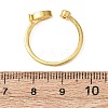 Brass Micro Pave Cubic Zirconia Cuff Rings for Women RJEW-K309-39D-G-5