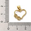 Rack Plating Brass Micro Pave Cubic Zirconia Pendant KK-U027-22G-3