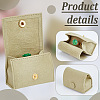 Bag Shaped Velveteen Ring Storage Boxes with Snap Button TP-WH0015-13B-4