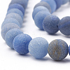 Dyed & Heated Natural Blue Aventurine Beads Strands LS-G-T106-209-2
