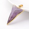 Natural Amethyst Pendants X-G-H046-02-2