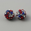 Polymer Clay Rhinestone Beads CLAY-WH0011-01-1