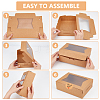 20Pcs Rectangle Kraft Paper Storage Gift Boxes with Clear Visible Window CON-BC0007-42-1-4
