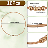16Pcs Stainless Steel Satellite Chains Stretch Bracelet for Women BJEW-SP0001-16A-2