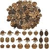180Pcs 6 Styles Tibetan Style Alloy Pendants TIBEP-AR0001-13-1