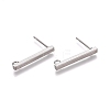 304 Stainless Steel Stud Earring Findings X-STAS-E482-03A-P-2