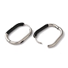 Oval Ion Plating(IP) 304 Stainless Steel Hoop Earrings for Women EJEW-L287-038P-01-2