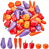 40Pcs 4 Styles Foam Artificial Vegetables AJEW-GF0009-58-1