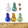 10Pcs 5 Colors Mini High Borosilicate Glass Bottle Bead Containers GLAA-FS0001-71-4