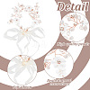 GOMAKERER 2Pcs 2 Colors Wedding Bridal Flower ABS Plastic Imitation Pearl Headband OHAR-GO0001-09-3