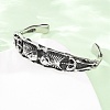 Skeleton 304 Stainless Steel Cuff Bangles for Women BJEW-C148-07AS-3
