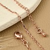 Brass Link Chain Bracelets for Women BJEW-G735-06RG-3