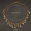 Elegant Brass Round Star Tassel Bib Necklaces for women IM1907-4