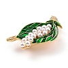 Flower of Life Alloy Brooch with Resin Pearl JEWB-O009-18-3