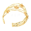 Brass Open Cuff Bangles KK-S404-02G-3