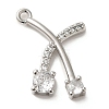 Brass Micro Pave Cubic Zirconia Pendants ZIRC-P113-04P-1