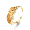 Brass Bean Pod Open Cuff Finger Ring Settings KK-N231-325-3