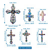 12Pcs 6 Styles Plated Alloy Pendants FIND-TA0001-44-8