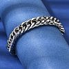 201 Stainless Steel Cuban Link Chains Bracelets for Women Men STAS-T077-21P-01-2