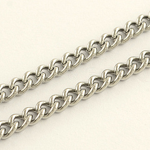 Tarnish Resistant 304 Stainless Steel Curb Chains CHS-R008-08