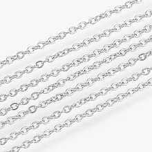 Tarnish Resistant 304 Stainless Steel Cable Chains CHS-F006-01A-P