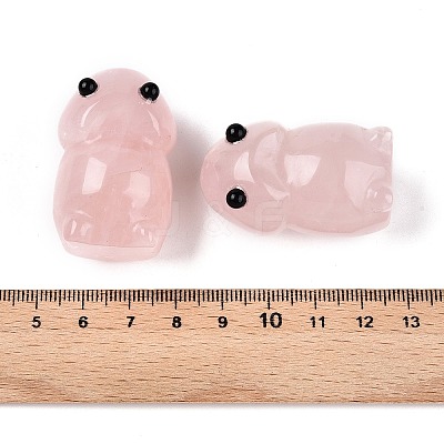 Natural Rose Quartz Monster Figurines DJEW-N003-01I-1