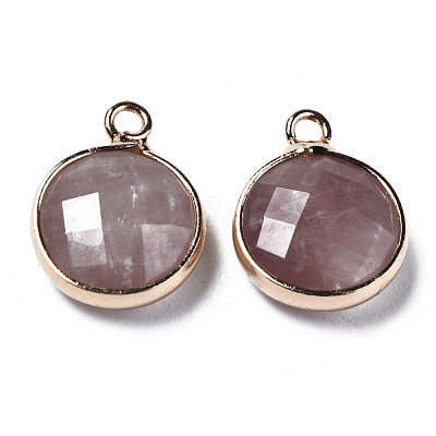 Natural Strawberry Quartz Charms G-Q998-026G-1