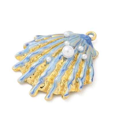 Ocean Theme 304 Stainless Steel Enamel Pendants STAS-Q352-03G-D-1