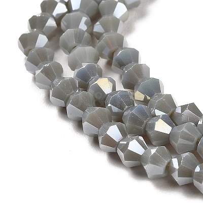 Opaque Solid Color Electroplate Glass Beads Strands LS-GLAA-F029-P4mm-A14-1