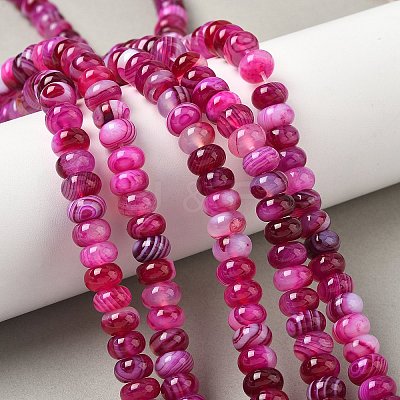 Natural Banded Agate Beads Strands G-F790-I01-01K-1