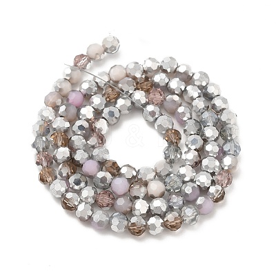 Electroplate Glass Beads Strands EGLA-P048-B04-1