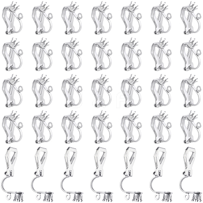 80Pcs 316 Stainless Steel Clip-on Earring Findings STAS-BBC0007-36-1