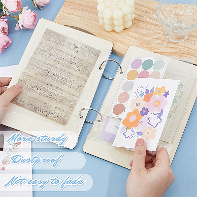 Wooden 2-Ring Loose Leaf Binder Postcard Phote Album Cover DIY-WH0547-234-1