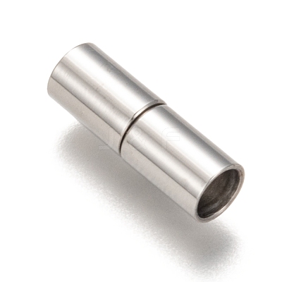 Tarnish Resistant Column 304 Stainless Steel Magnetic Clasps with Glue-in Ends X-STAS-I026-03-1