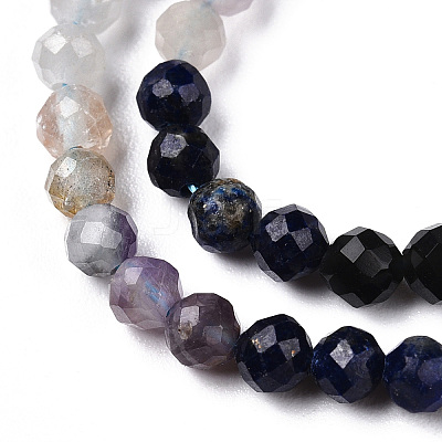 Natural & Synthetic Mixed Gemstone Beads Strands G-D080-A01-01-25-1