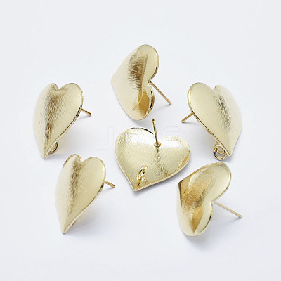 Brass Stud Earring Findings KK-G331-27G-NF-1