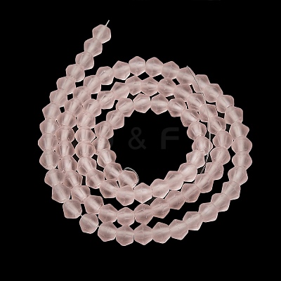 Imitate Austrian Crystal Frosted Glass Beads Strands GLAA-F029-TM4mm-B26-1