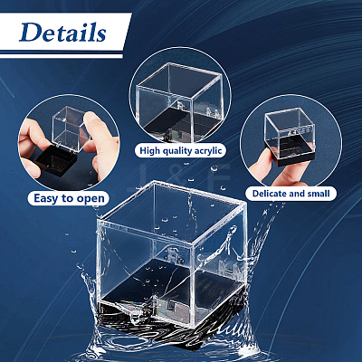 Acrylic Display Case Specimen Box CON-WH0095-122-1