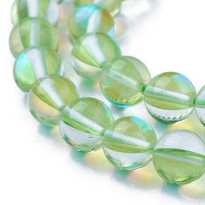 Synthetic Moonstone Beads Strands G-F143-8mm-12-1