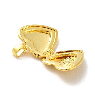 Rack Plating Brass Locket Pendants KK-I688-04G-1