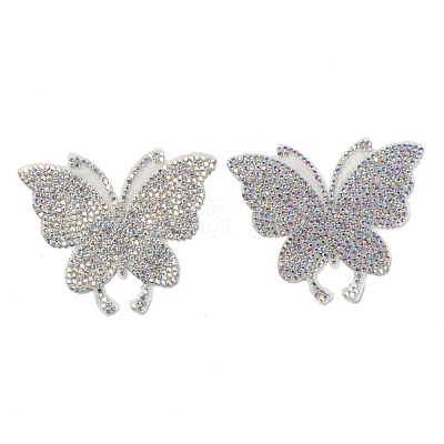 Butterfly Glass Rhinestone Patches DIY-NB0005-13-1