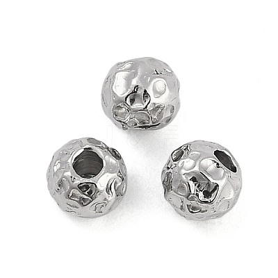 Anti-Tarnish Textured 316 Surgical Stainless Steel Beads STAS-M106-01D-P-1