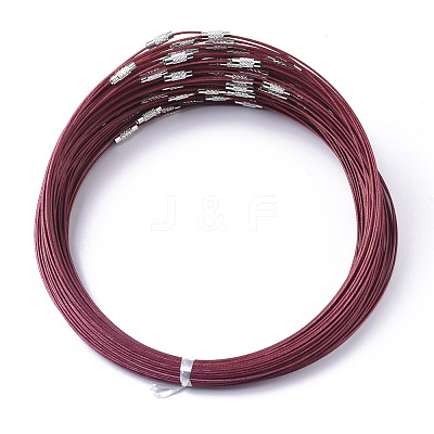 Stainless Steel Wire Necklace Cord DIY Jewelry Making TWIR-R003-09-1