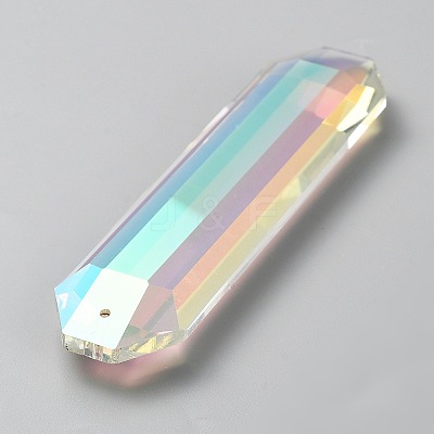 Faceted Transparent Glass Big Pendants GLAA-WH0038-39A-1