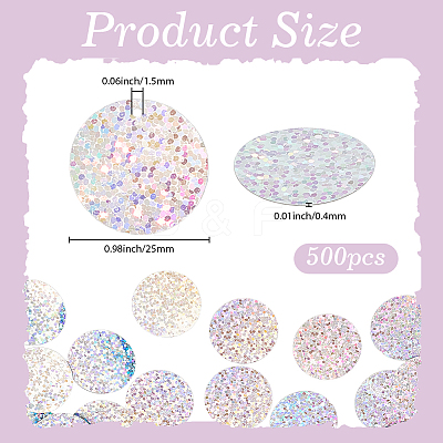 500Pcs Plastic Pendants KY-GF0001-72D-1