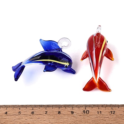 Handmade Lampwork Pendants LA-N048-22-1