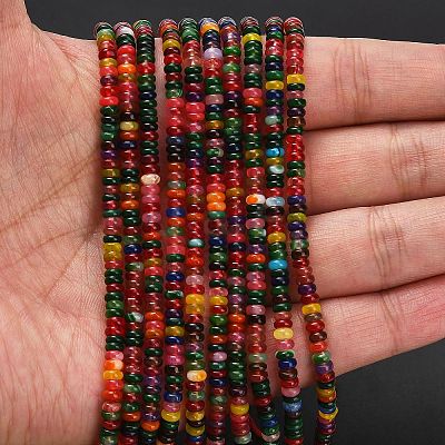 Natural Agate Beads Strands G-L635-A01-4x2mm-02-1