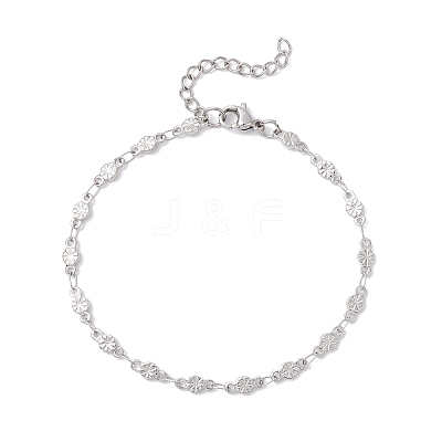 304 Stainless Steel Link Chain Bracelets for Women BJEW-JB12680-1